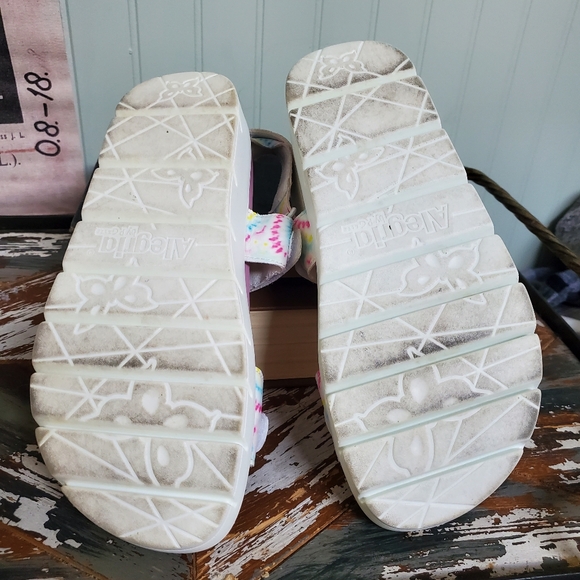 Alegria White Blast Off Henna Faux Leather Platform Hook Loop Sandals EU 35 - Picture 6 of 11